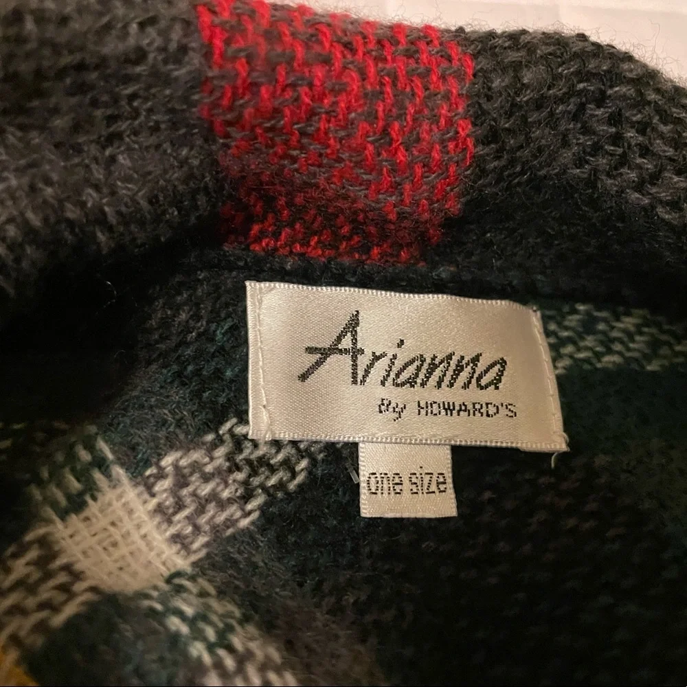 Arianna by Howard’s Plaid Hooded Cape - Picture 3 of 4